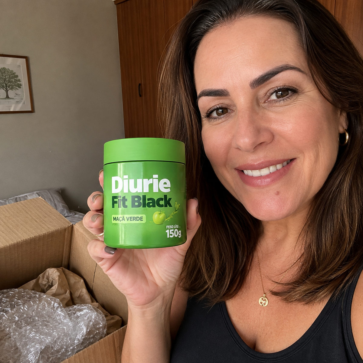 Diure Fit Black 1 Pote (Sabor Maçã Verde)