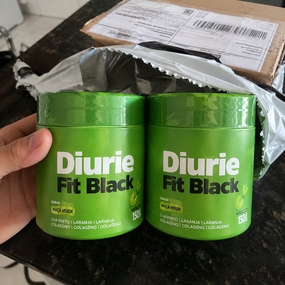Diure Fit Black 1 Pote (Sabor Maçã Verde)